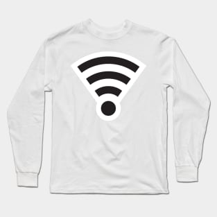 Simple WiFi Logo - Black Long Sleeve T-Shirt